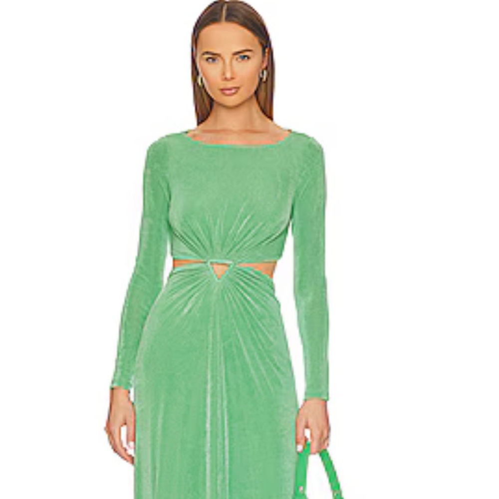 Significant Other Chic Long Sleeve Green Dress